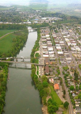 Corvallis Downtown from the Air