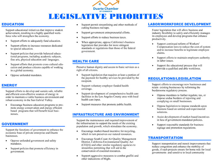 Duarte Chamber Legislative Priorities-2