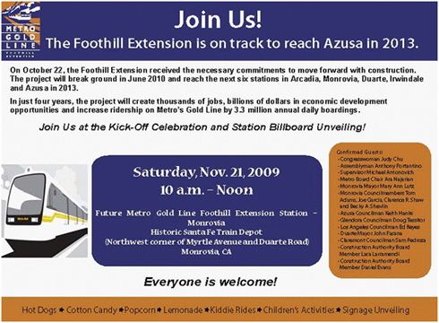 Gold Line Billboard Unveiling
