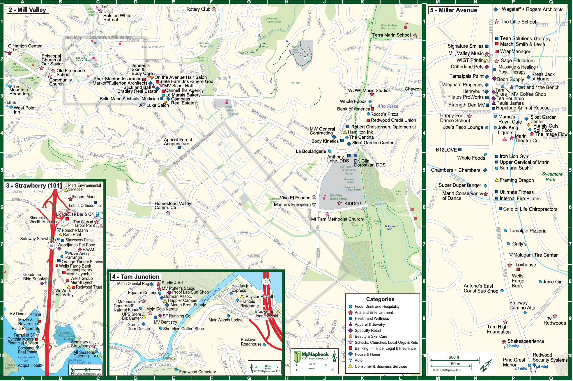Map Enjoy Mill Valley