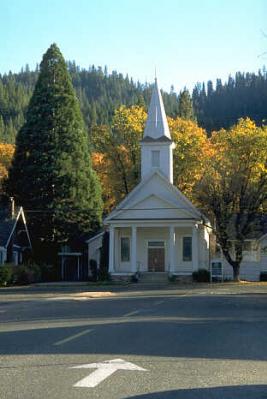 Quincy Methodist Church in Fall