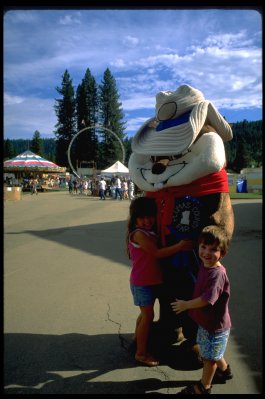 Chipper the mascot of the Plumas Sierra County Fair