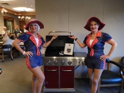 Showgirls with BBQ that was a raffle prize from SearsHTS