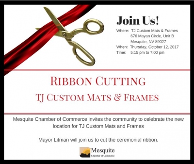 TJ Custom Mats & Frames Ribbon Cutting